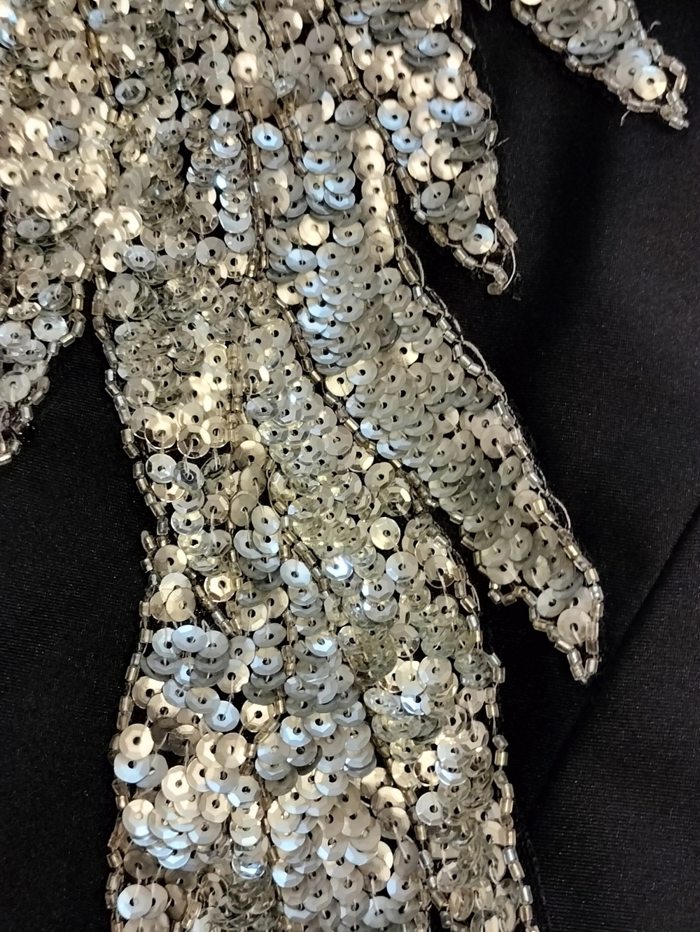 Studio 17 Silver Sequined Evening Gown - Size 6 - Picture 7 of 10